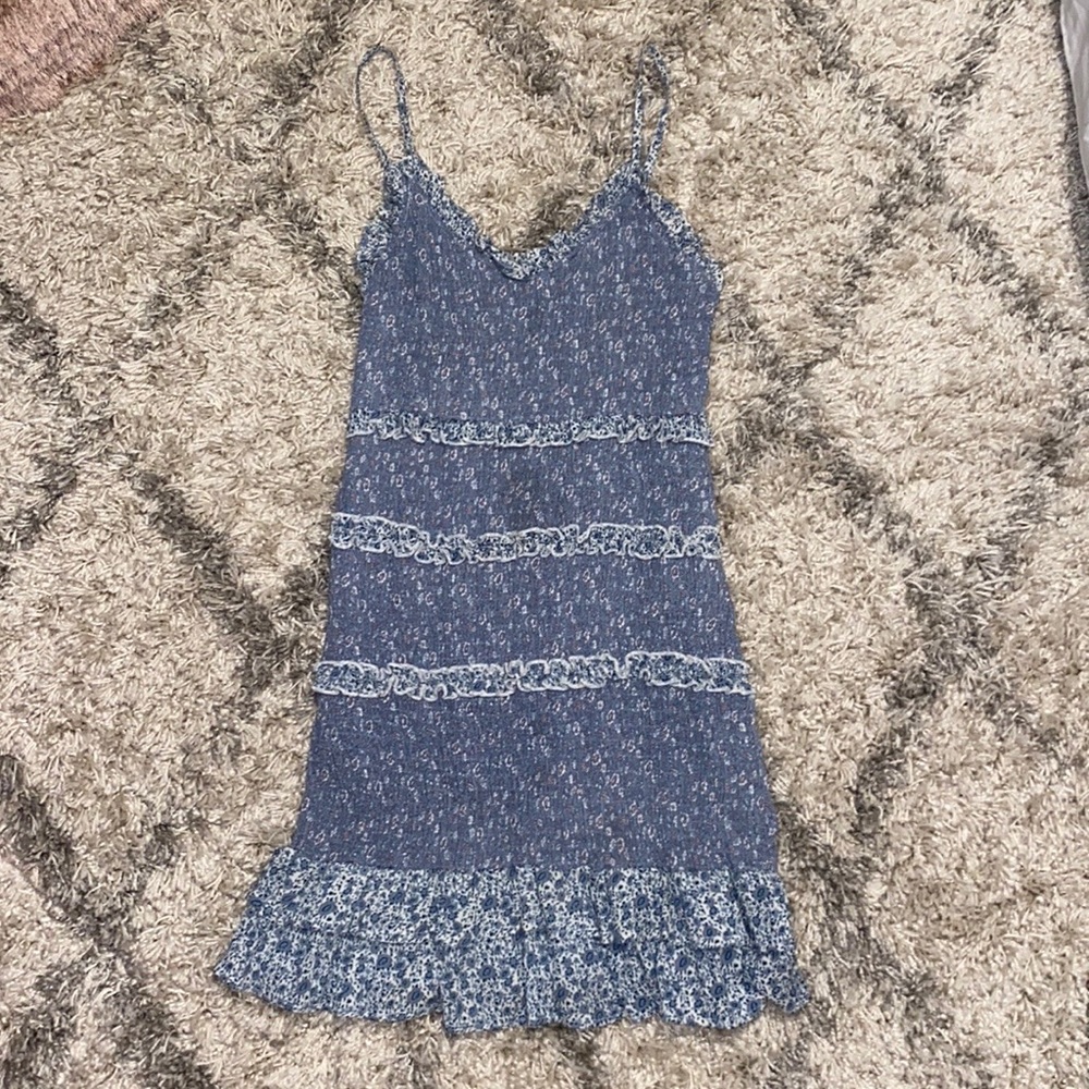 SIM&SAM scrunched ruffle tight dress